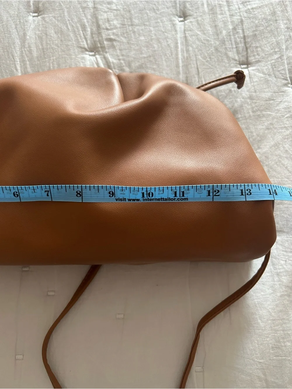 Soft Ruched Women's Clutch/ Crossbody Bag in Light Brown
